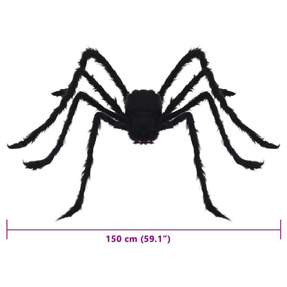 Halloween Spider Decoration 3 pcs Black 150 cm Polyester