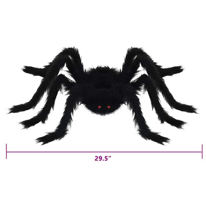 Halloween Spider Decoration 6 pcs Black 75 cm Polyester