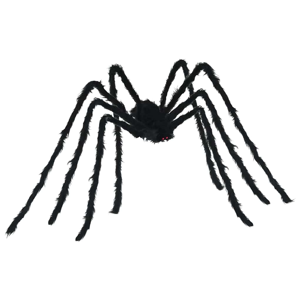 Halloween Spider Decoration with Webs 2 pcs Black and white