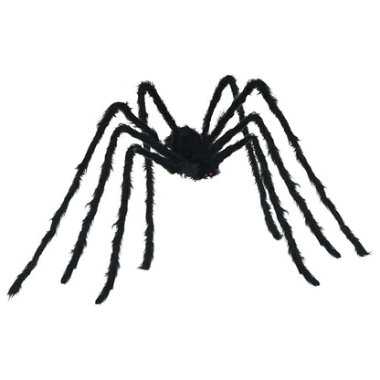 Halloween Spider Decoration with Webs 2 pcs Black and white