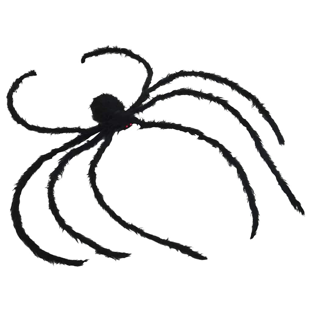 Halloween Spider Decoration with Webs 2 pcs Black and white