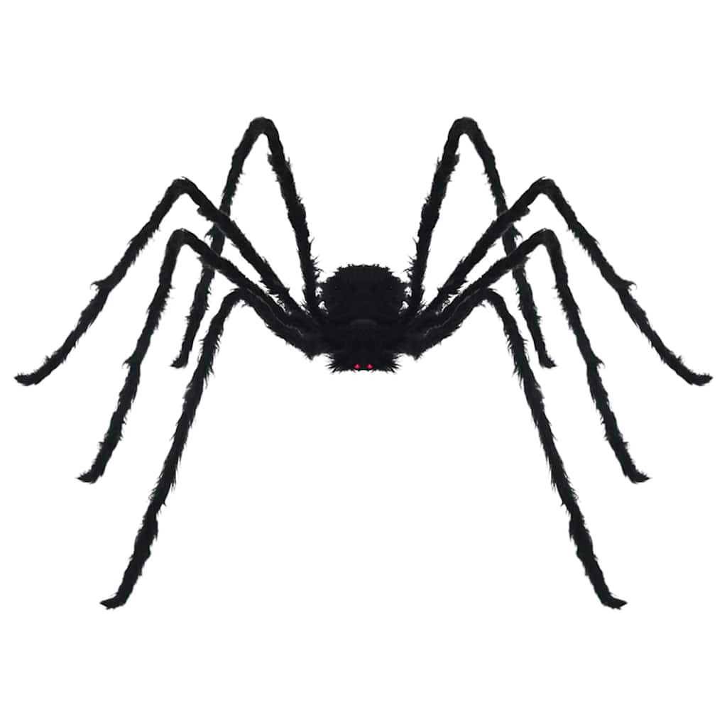 Halloween Spider Decoration with Webs 2 pcs Black and white
