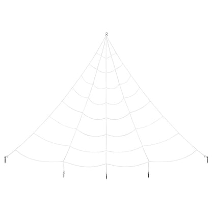 Halloween Spider Decoration with Webs 2 pcs Black and white