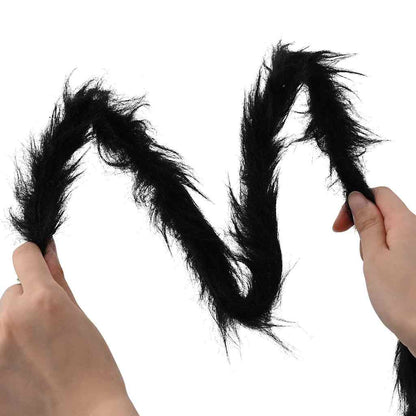 Halloween Spider Decoration with Webs 4 pcs Black and white