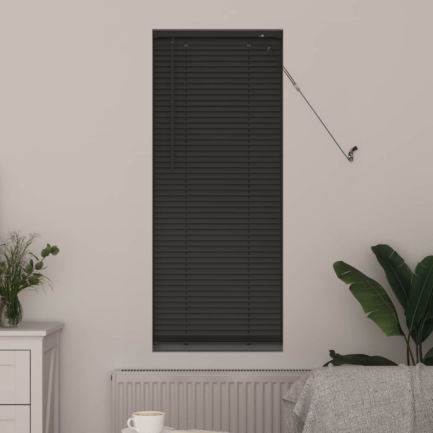 Venetian Blind Manual Adjustable Silver Grey 150 x 40 cm PVC