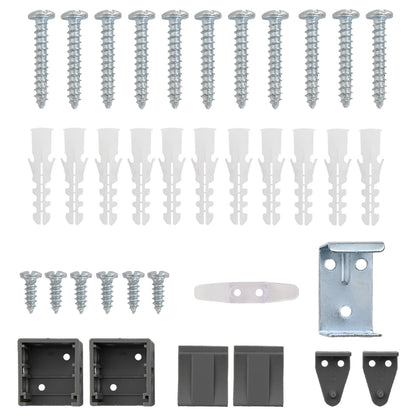 Venetian Blind Manual Adjustable Silver Grey 150 x 110 cm PVC