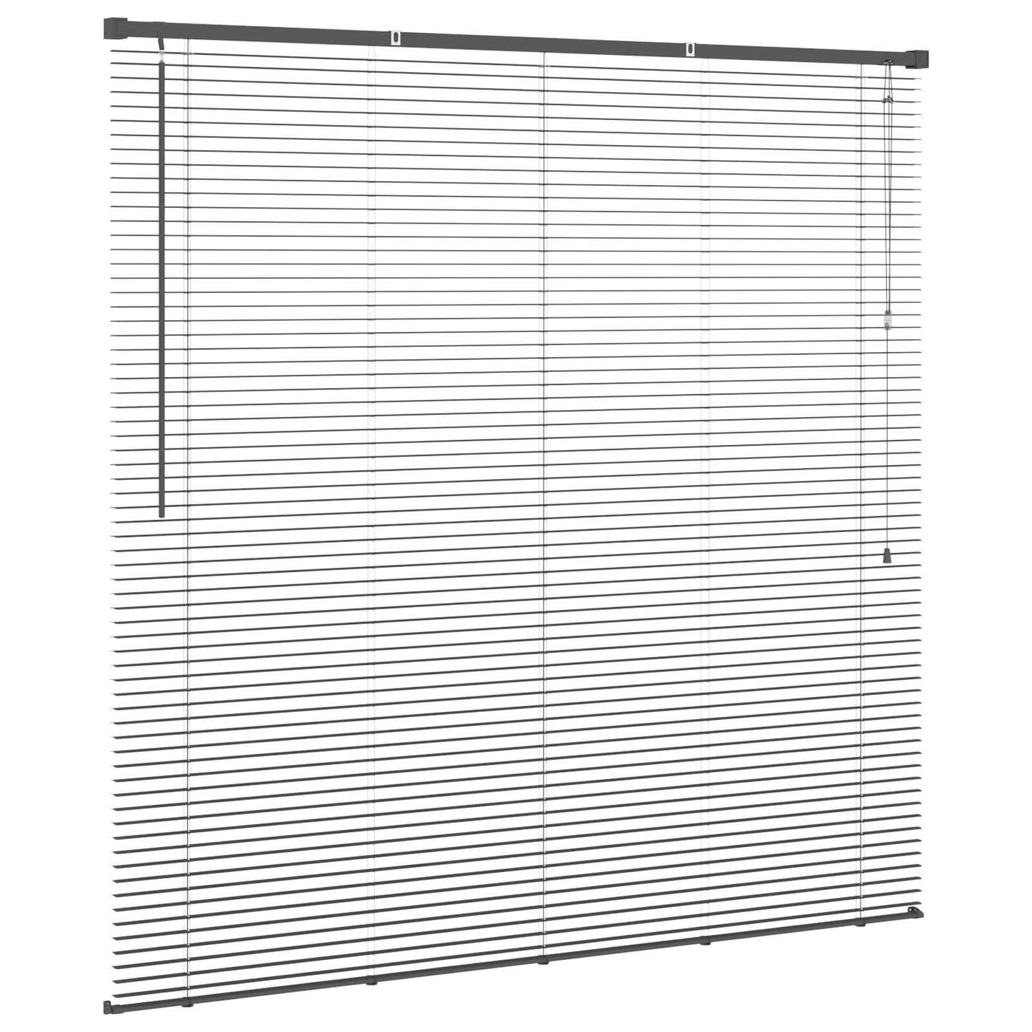 Venetian Blind Silver Grey 150 x 140 cm 25 mm PVC
