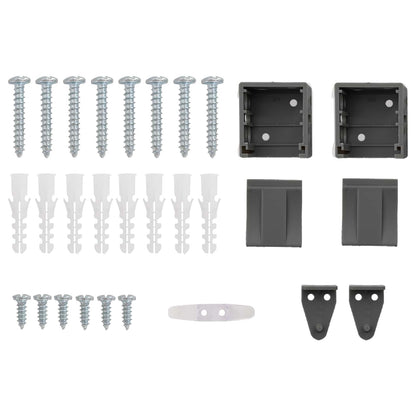 Venetian Blind Manual Adjustable Silver Grey 213 x 80 cm PVC