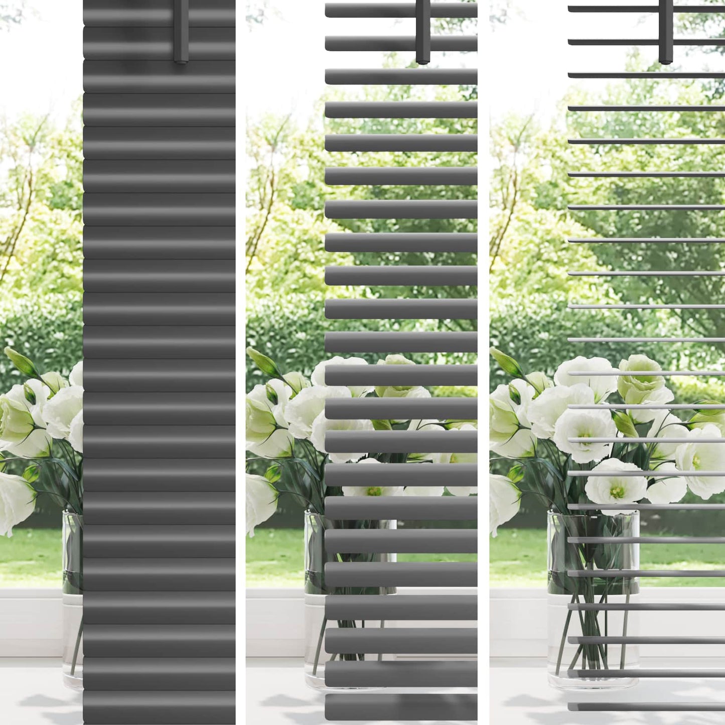 Venetian Blind Manual Adjustable Silver Grey 213 x 80 cm PVC