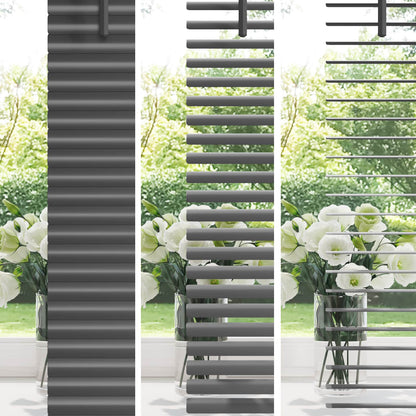 Venetian Blind Manual Adjustable Silver Grey 213 x 80 cm PVC