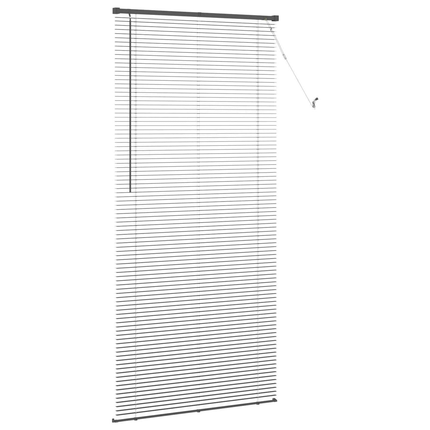 Venetian Blind Manual Adjustable Silver Grey 213 x 80 cm PVC