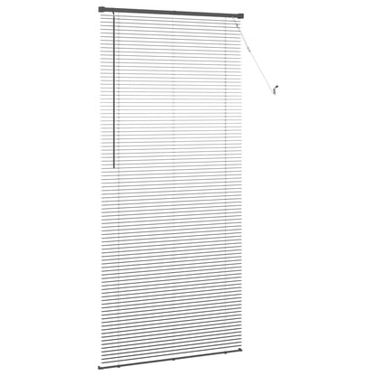 Venetian Blind Manual Adjustable Silver Grey 213 x 80 cm PVC