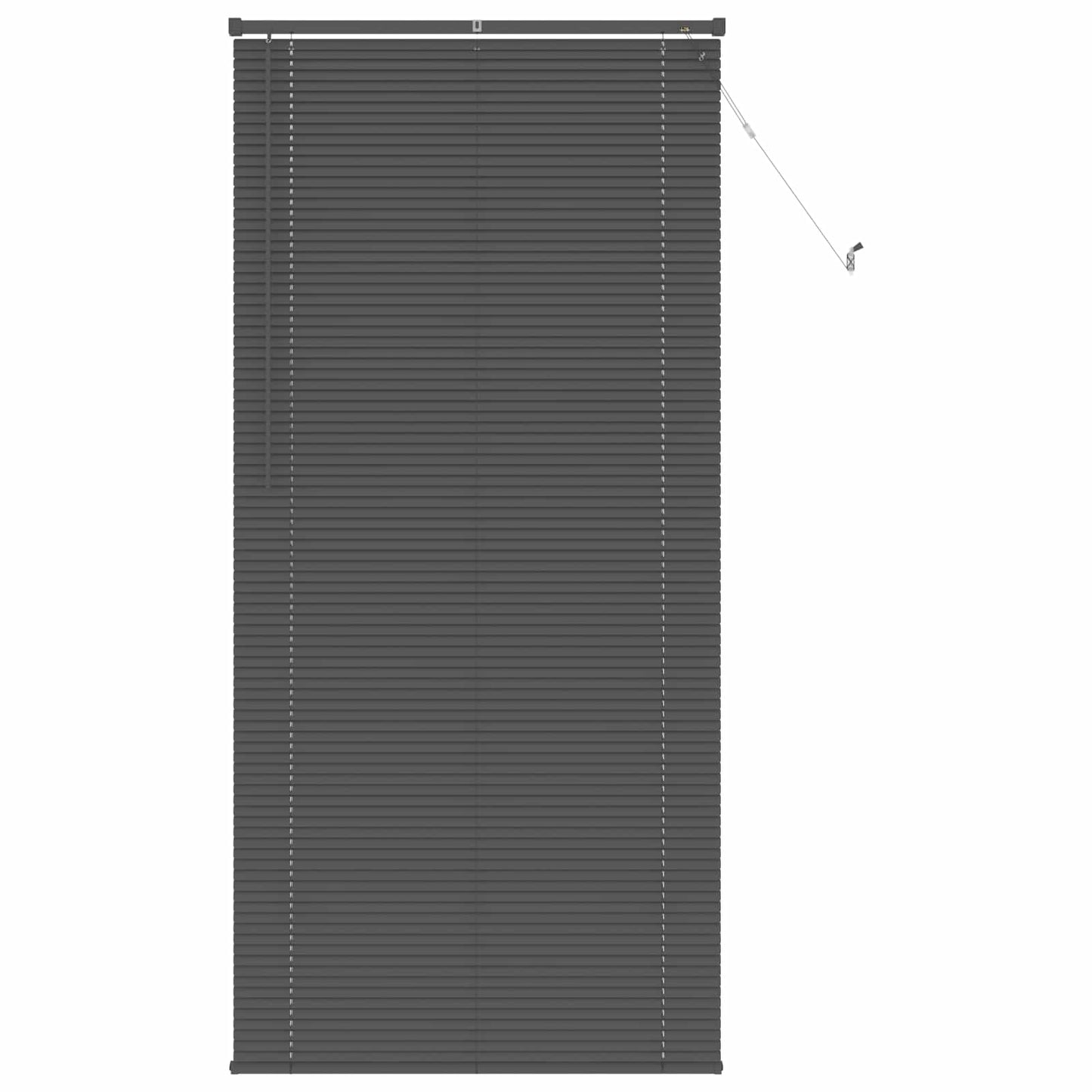 Venetian Blind Manual Adjustable Silver Grey 213 x 80 cm PVC