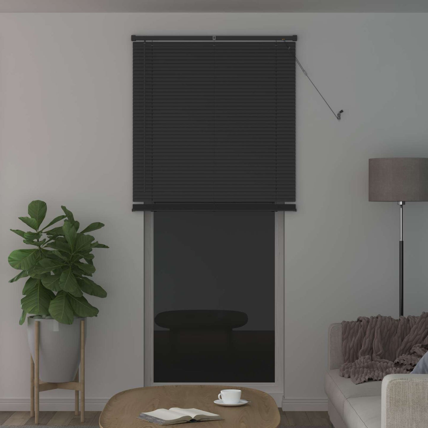 Venetian Blind Silver Grey 213 x 90 cm 25 mm PVC