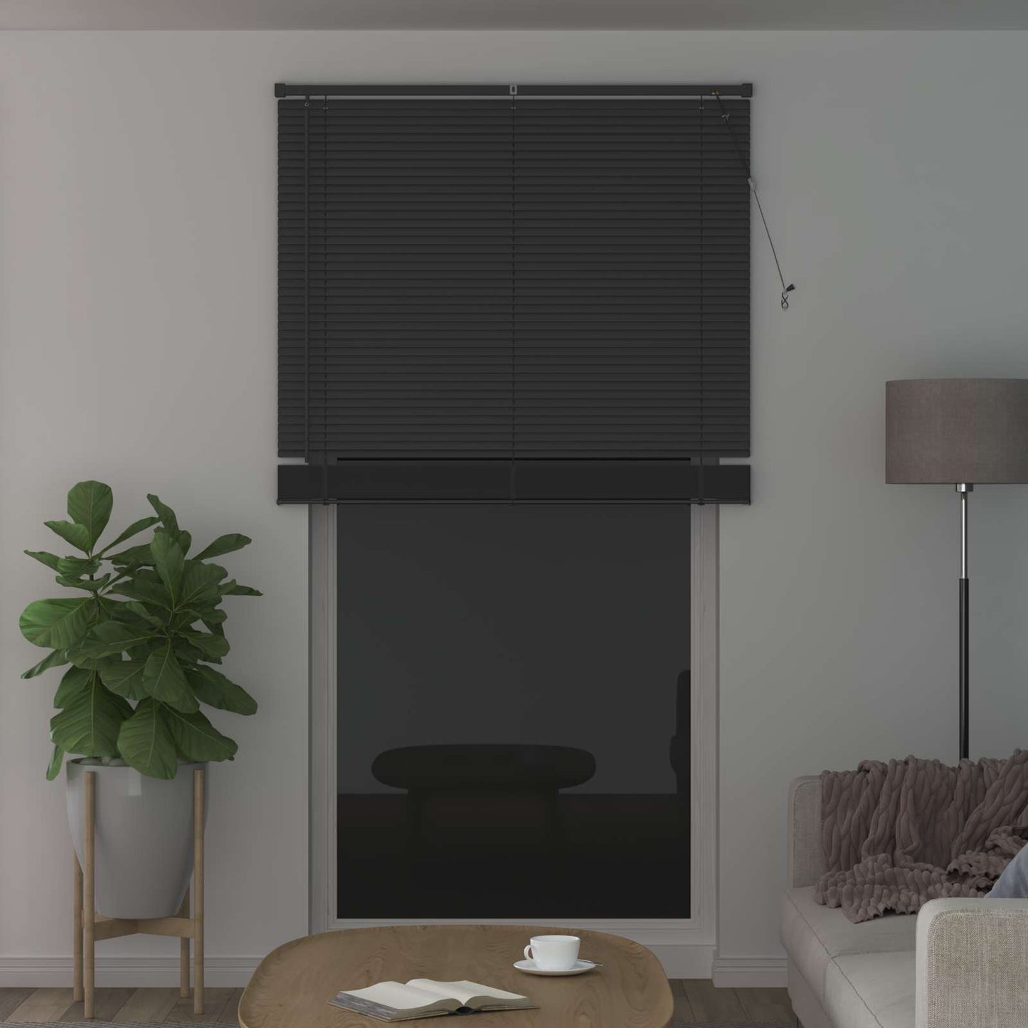 Venetian Blind Silver Grey 213 x 110 cm 25 mm PVC