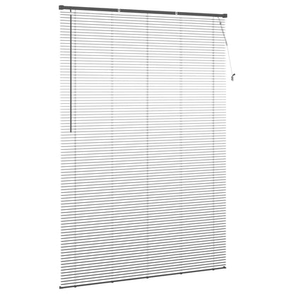 Venetian Blind Silver Grey 213 x 140 cm 25 mm PVC