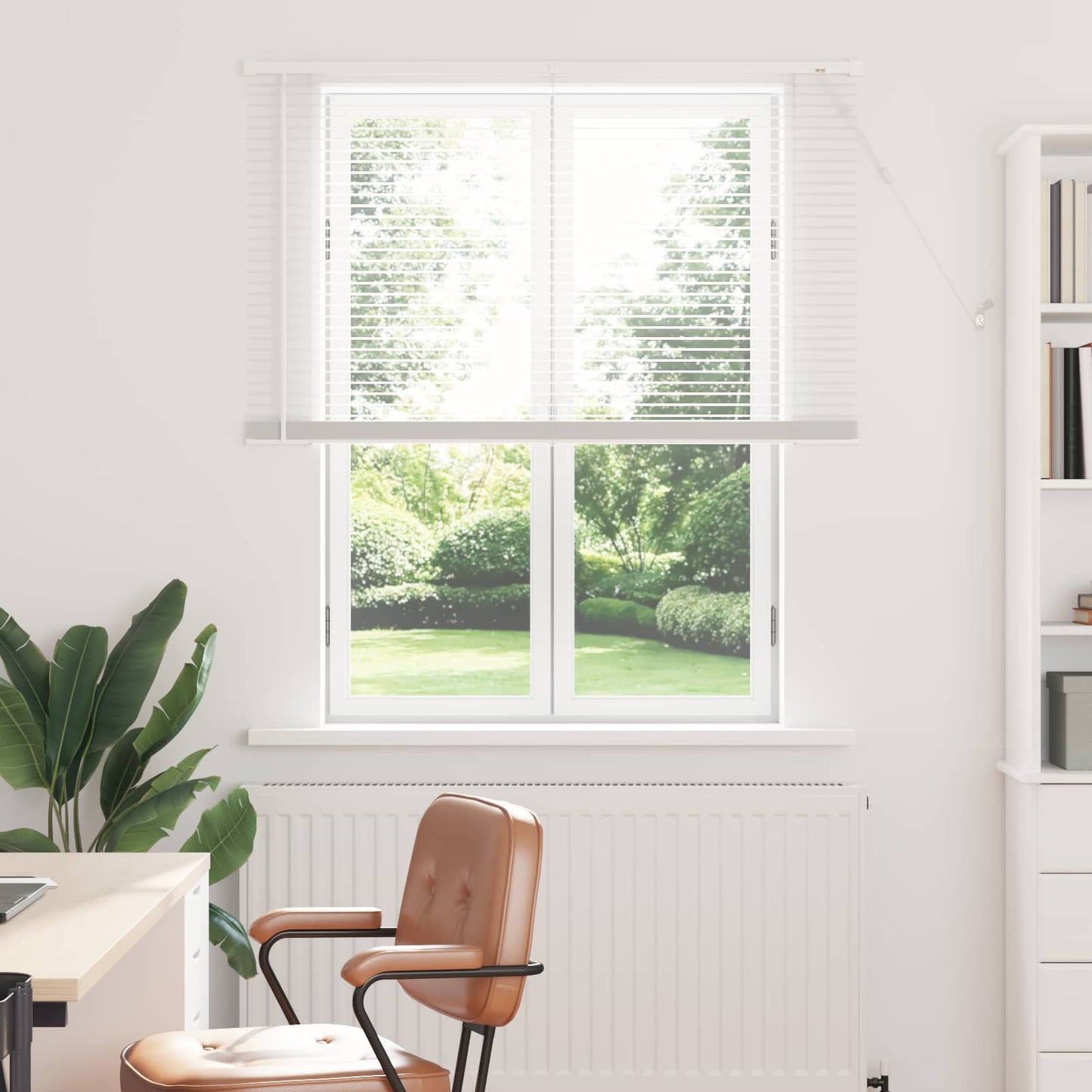 Venetian Blind White 150 x 120 cm 25 mm PVC
