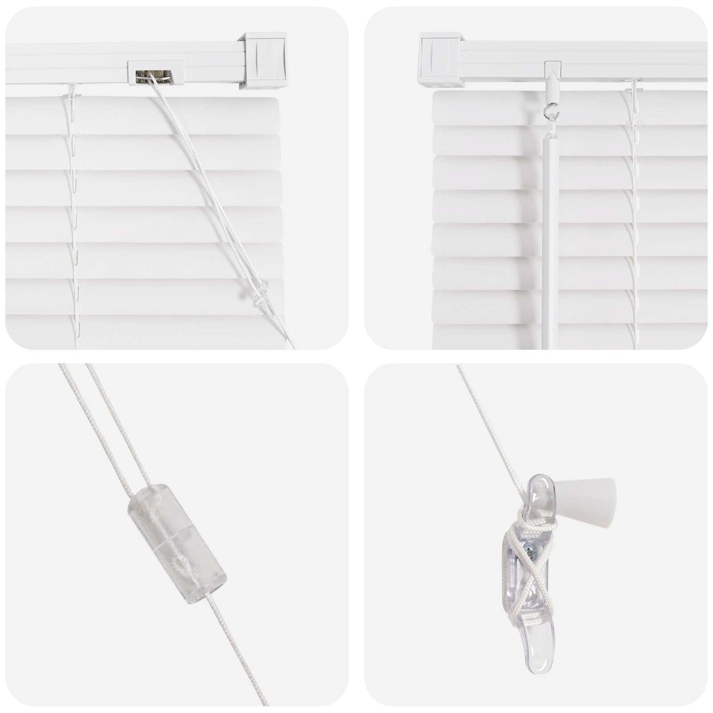 Venetian Blind Manual Adjustable White 213 x 40 cm PVC