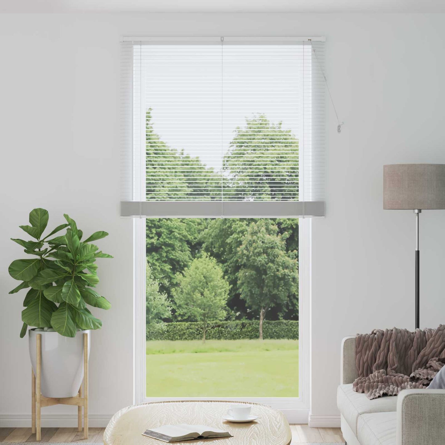 Venetian Blind White 213 x 110 cm 25 mm PVC