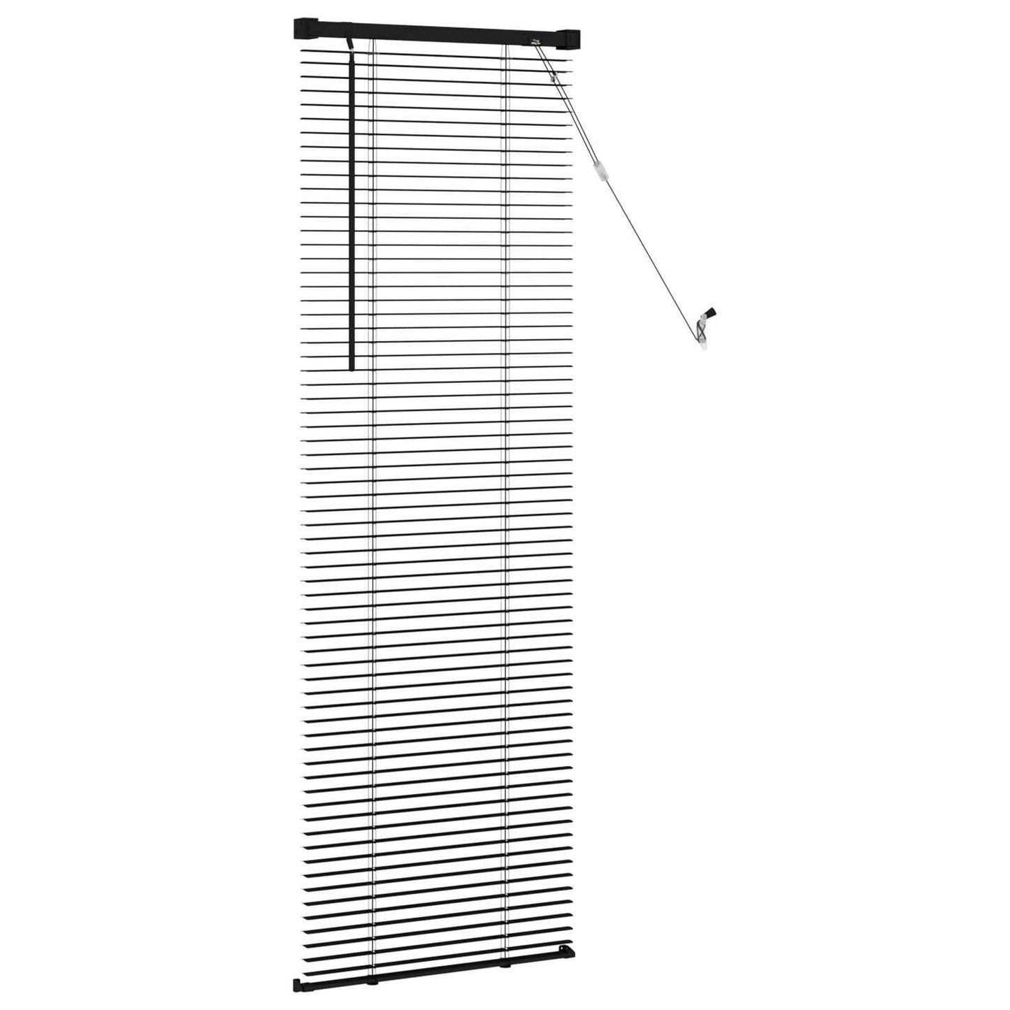 Venetian Blind Black 150 x 50 cm 25 mm PVC