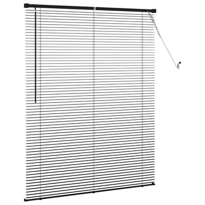 Venetian Blind Black 150 x 110 cm 25 mm PVC