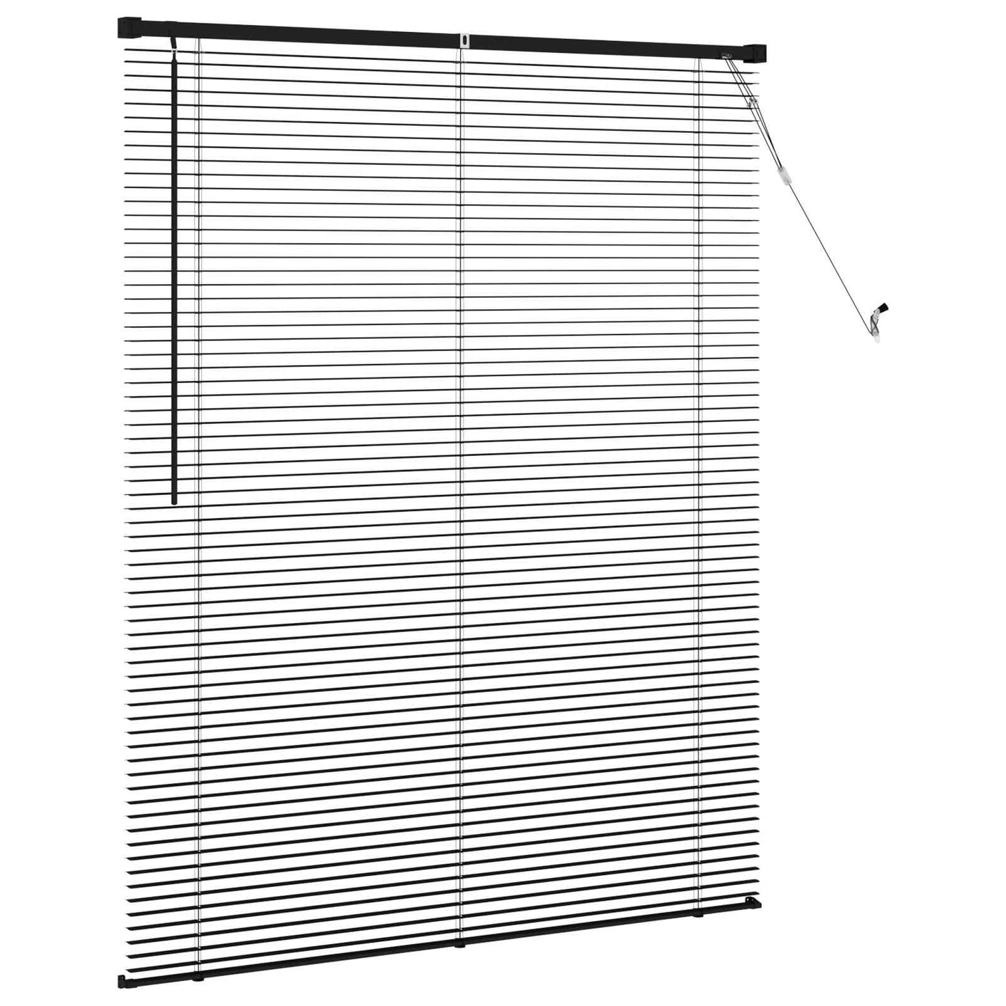 Venetian Blind Black 150 x 120 cm 25 mm PVC