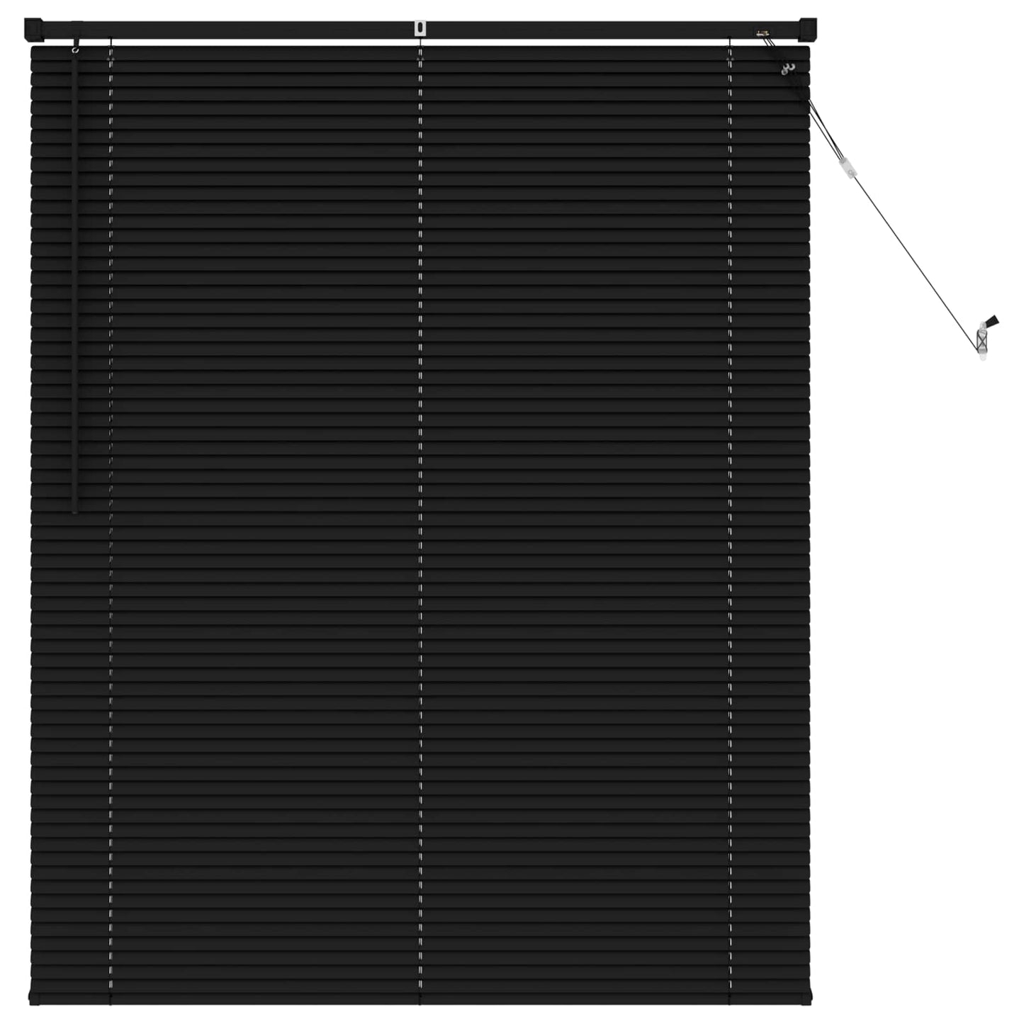 Venetian Blind Black 150 x 120 cm 25 mm PVC