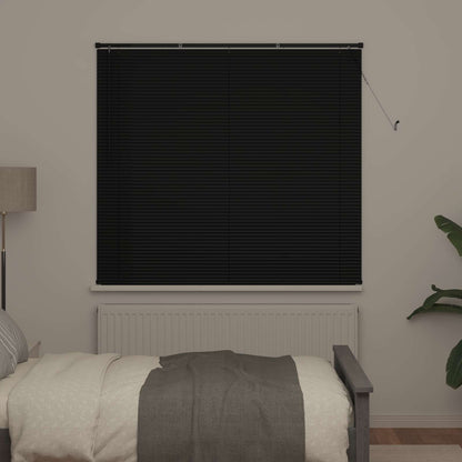 Venetian Blind Black 150 x 130 cm 25 mm PVC