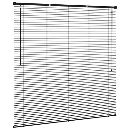 Venetian Blind Black 150 x 130 cm 25 mm PVC