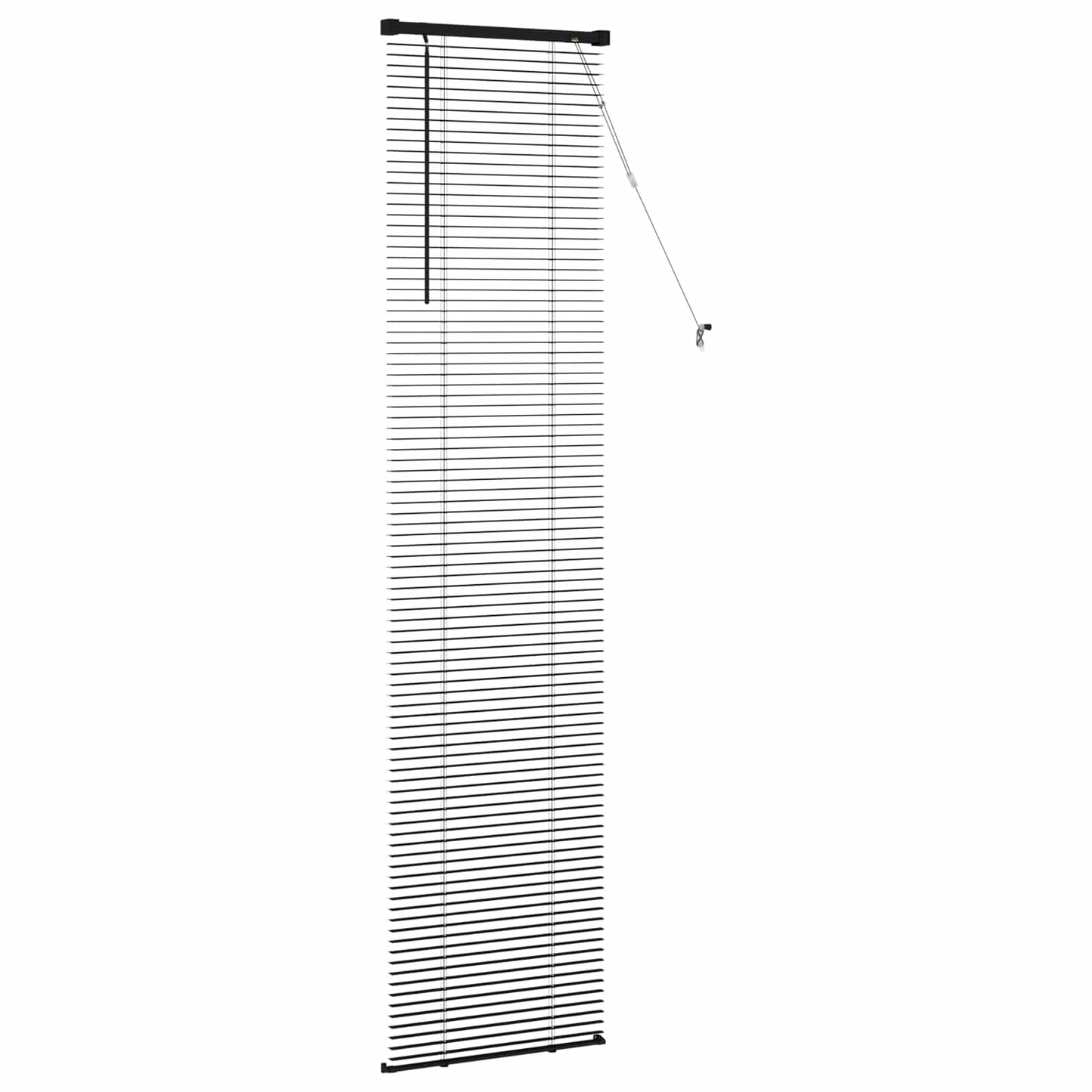 Venetian Blind Black 213 x 40 cm 25 mm PVC