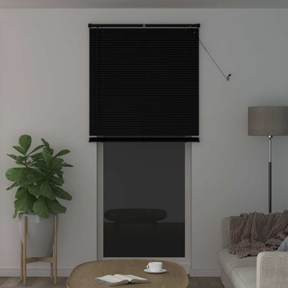 Venetian Blind Black 213 x 70 cm 25 mm PVC