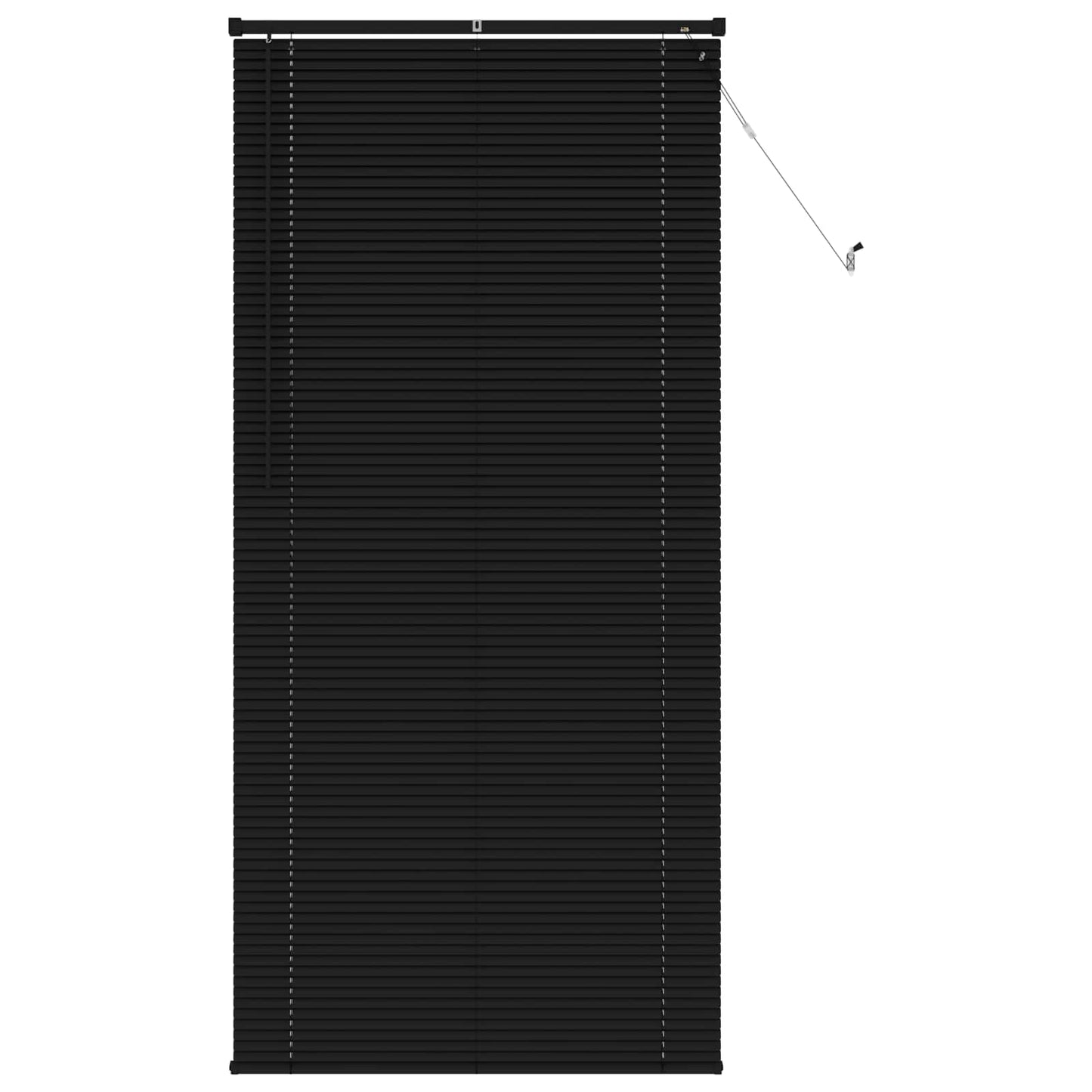 Venetian Blind Black 213 x 90 cm 25 mm PVC