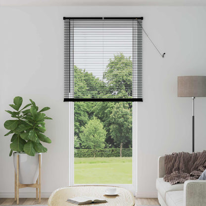 Venetian Blind Black 213 x 100 cm 25 mm PVC