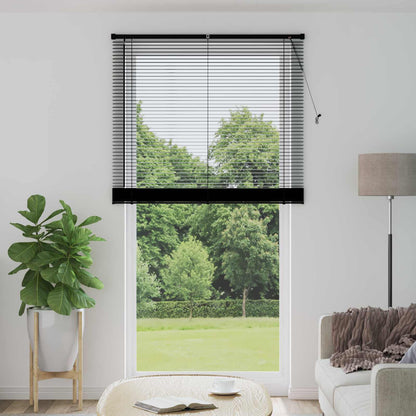 Venetian Blind Black 213 x 110 cm 25 mm PVC