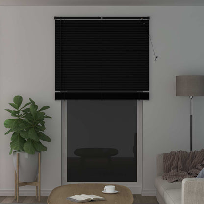 Venetian Blind Black 213 x 110 cm 25 mm PVC