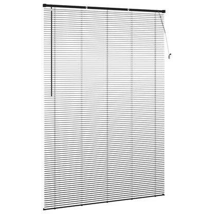 Venetian Blind Black 213 x 140 cm 25 mm PVC