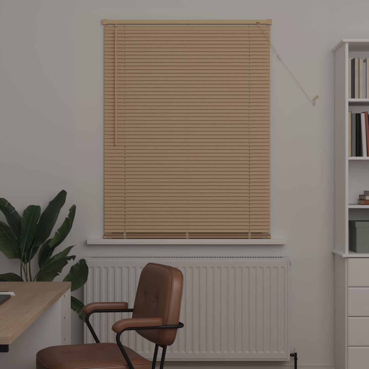 Venetian Blind Light Brown with Pattern 150 x 70 cm PVC