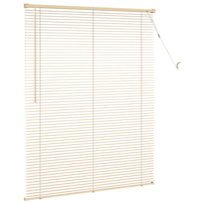 Venetian Blind Light Brown with Pattern 150 x 110 cm 25 mm PVC