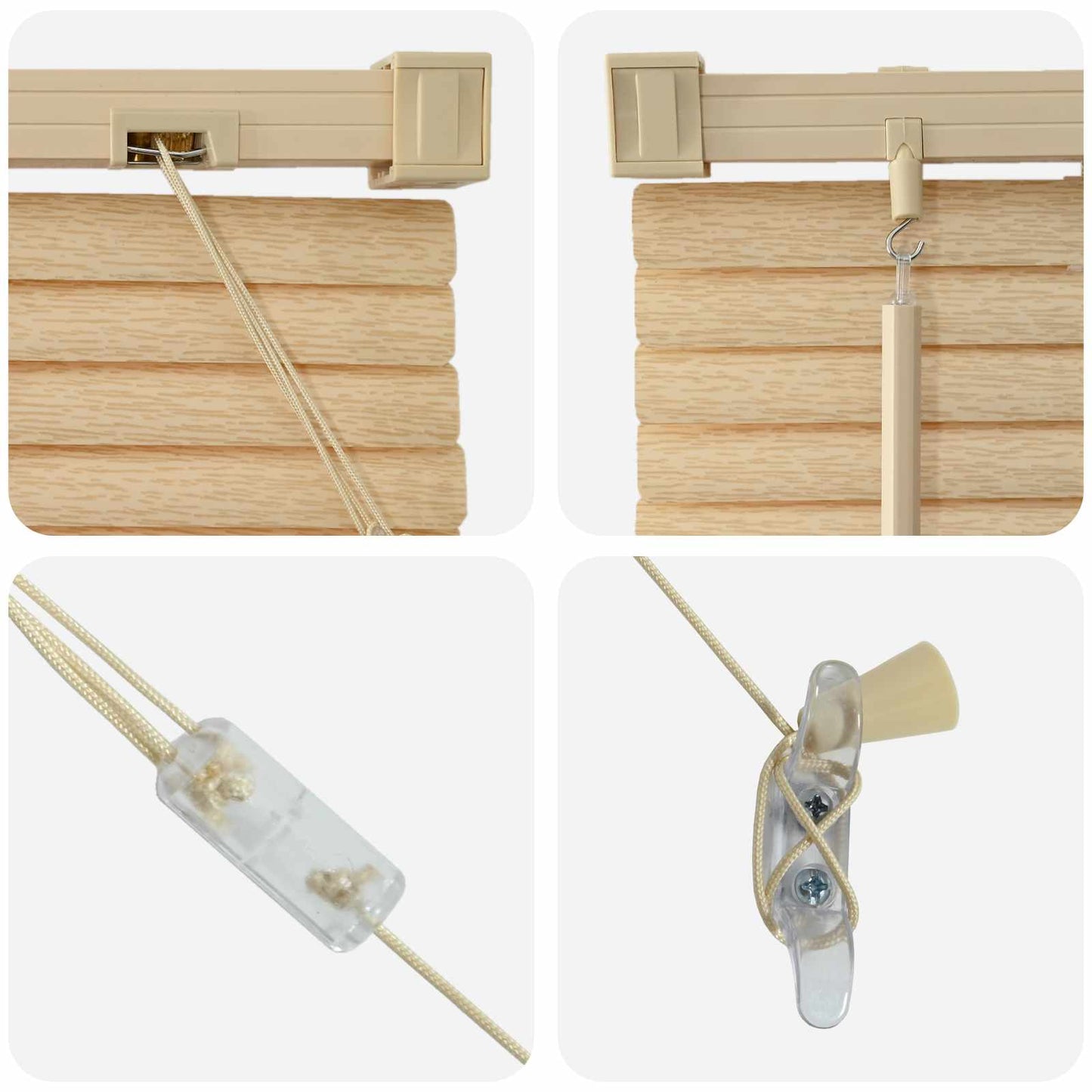 Venetian Blind Manual Light Brown with Pattern 150 x 120 cm PVC