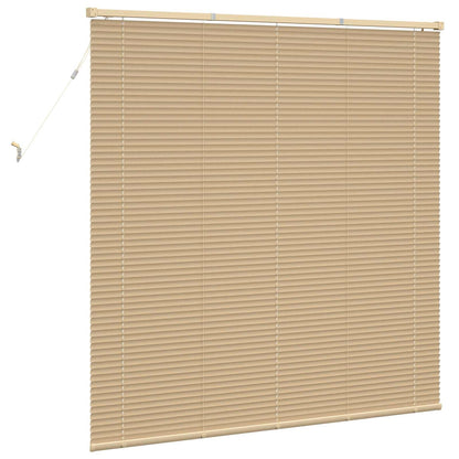 Venetian Blind Light Brown with Pattern 150 x 140 cm 25 mm PVC