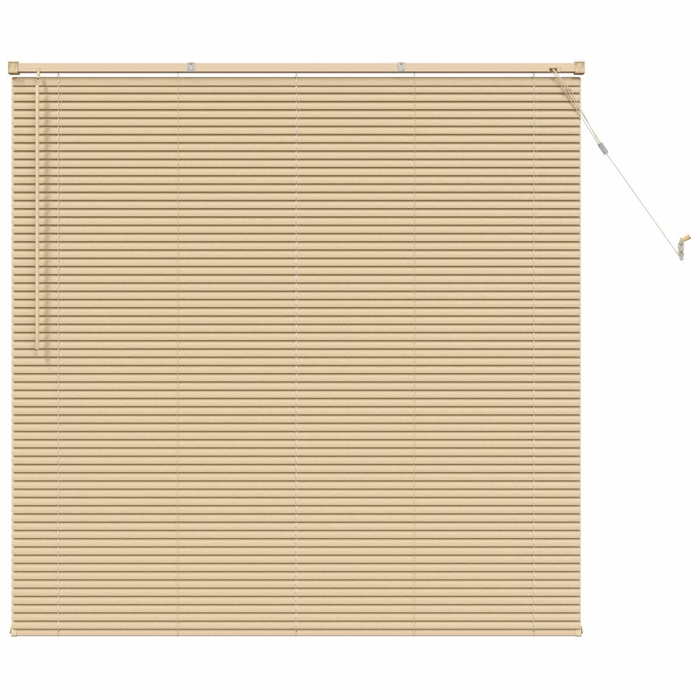 Venetian Blind Light Brown with Pattern 150 x 160 cm 25 mm PVC