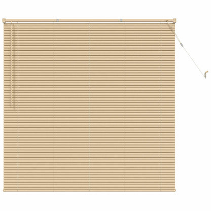 Venetian Blind Light Brown with Pattern 150 x 160 cm 25 mm PVC