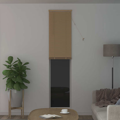 Venetian Blind Light Brown with Pattern 213 x 40 cm PVC