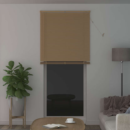 Venetian Blind Light Brown with Pattern 213 x 70 cm 25 mm PVC