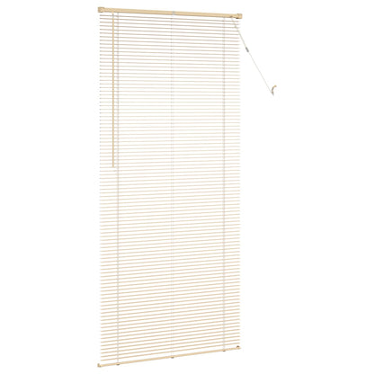 Venetian Blind Light Brown with Pattern 213 x 100 cm 25 mm PVC