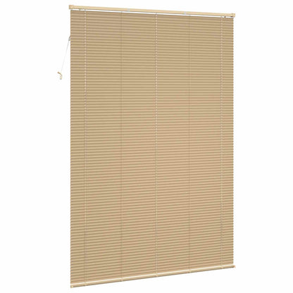 Venetian Blind Light Brown with Pattern 213 x 140 cm 25 mm PVC