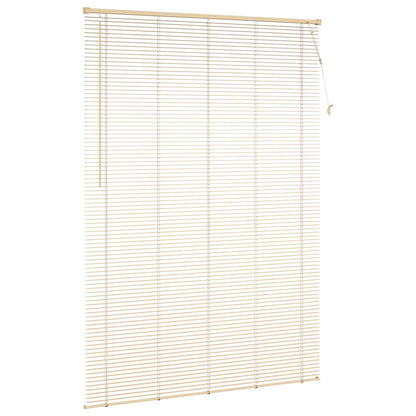Venetian Blind Light Brown with Pattern 213 x 160 cm 25 mm PVC