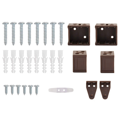 Venetian Blind Manual Dark Brown with Pattern 150 x 40 cm PVC