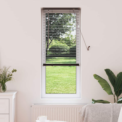 Venetian Blind Manual Dark Brown with Pattern 150 x 40 cm PVC