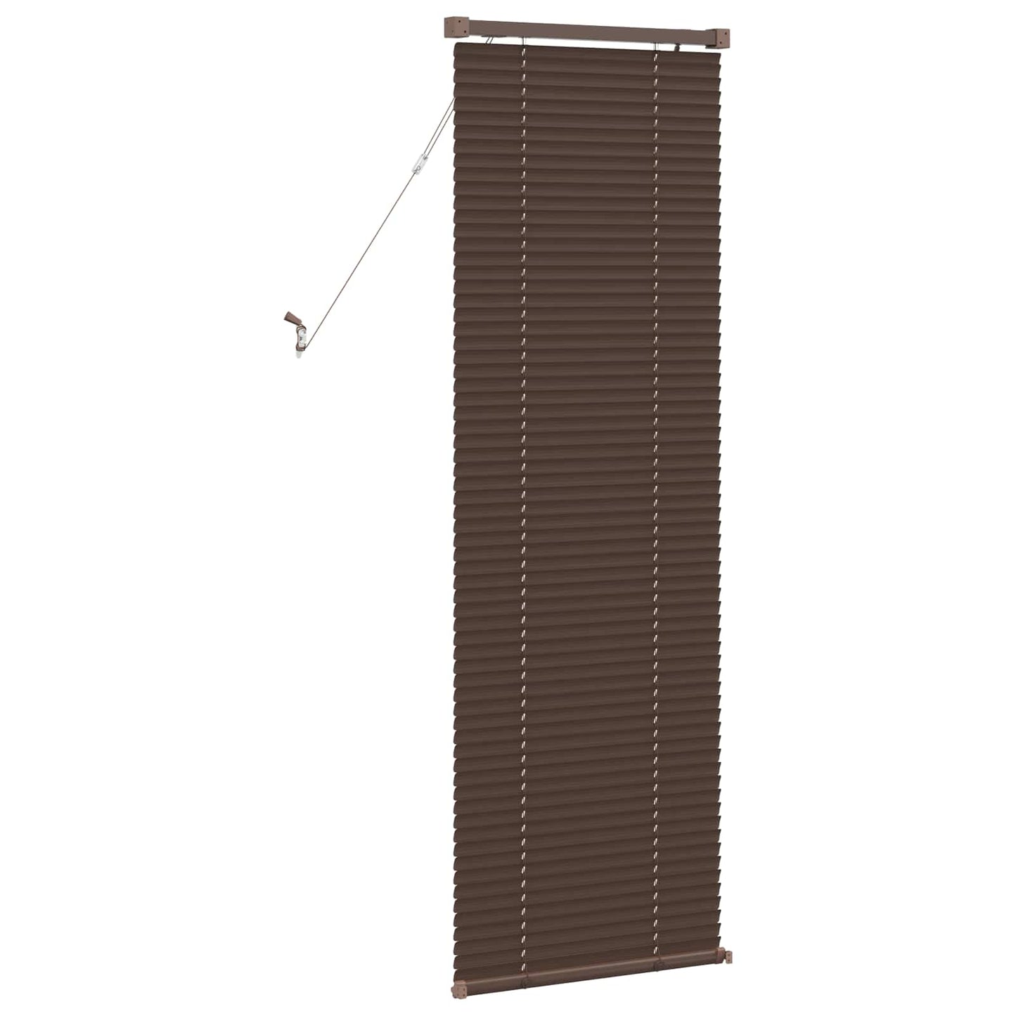 Venetian Blind Dark Brown with Pattern 150 x 50 cm 25 mm PVC